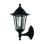 Eglo Luce Da Parete Duanera Nero | IP44 - Adatto per 1x E27