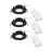 Confezione Multipack 3x Nordlux Downlight Monolo Nero 4.8W 450lm 36D - 830 Luce Calda -  | 82mm - IP20 - A 3 Livelli Dimmerabile