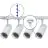 Set completo 1-Fase Rail 2 Metro Bianca | incl. 4x Faretti + GU10 2700K 3W Dimmerabile + Tappo Di Chiusura, Connettore di Alimentazione e I-Connettore