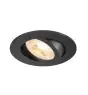 SLV New Tria 68 Faretti Aluminium Nero Il Giro | Ritaglio 68mm - Adatto per 1x GU10 